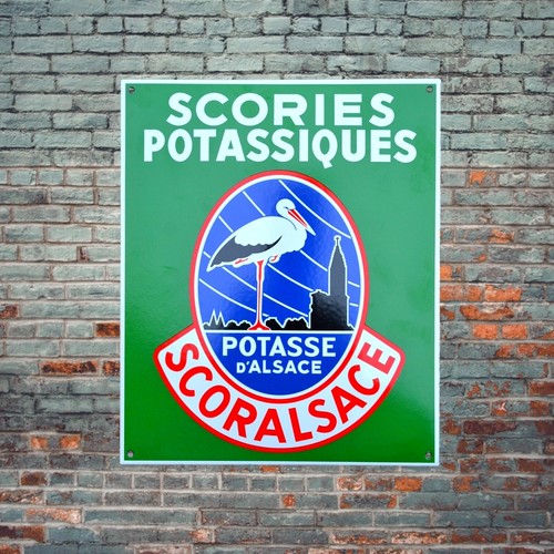 Plaque émaillée potasse - potasse, d'
